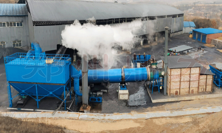 三條煤泥烘干機設備生產線現場圖