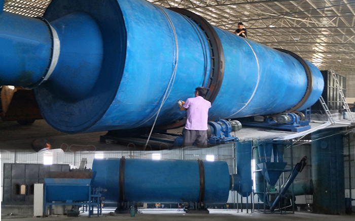 柳州酒糟烘干機設備安裝圖