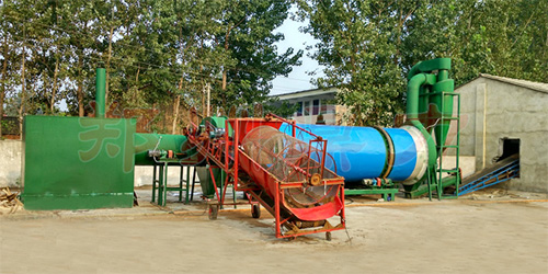 木屑烘干設備安裝現場