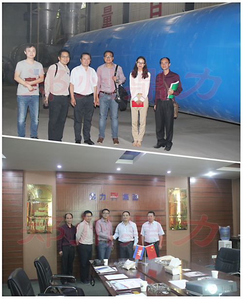 柬埔寨客戶來鄭州鼎力參觀木薯渣烘干項目