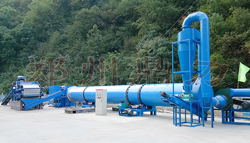 陜西紅薯渣烘干機安裝現場