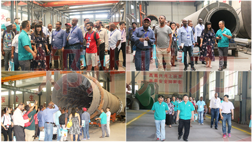 考察團到鄭州鼎力車間參觀