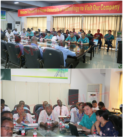 考察團與我司在會議室技術探討與交流