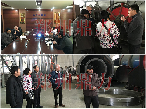 約旦客戶考察鄭州鼎力烘干機