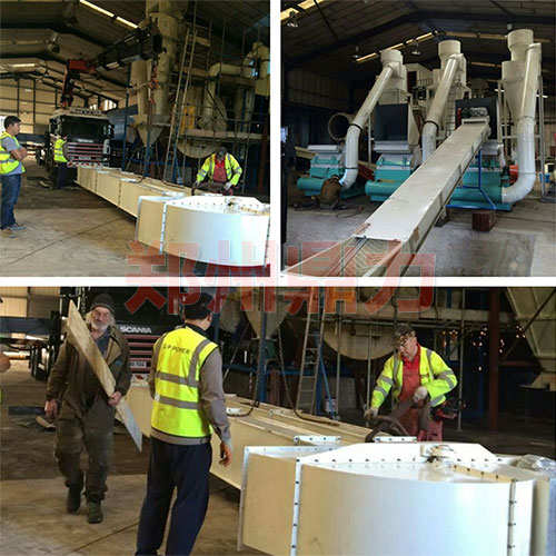 英國木屑烘干機安裝現場