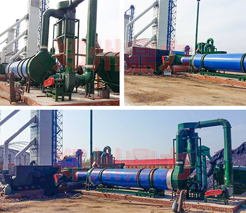 黑龍江玉米雜料烘干機安裝現場